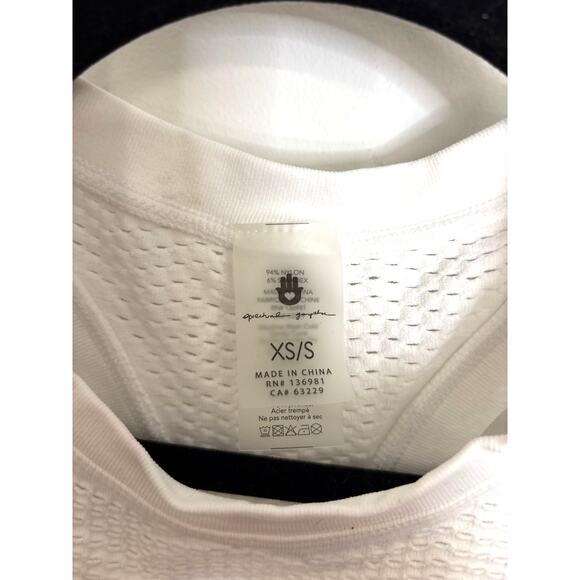 Spiritual Gangster Tank Top Womens XS/S Rise Seamless Mesh Racer White Crop - Picture 3 of 4